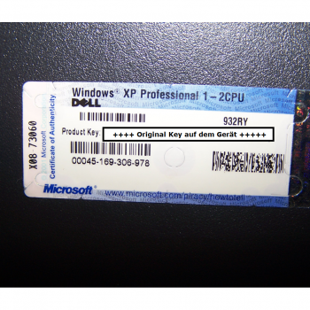 Dell Dimension 4550 Arbeitsplatz-Computer Windows XP Lizenz